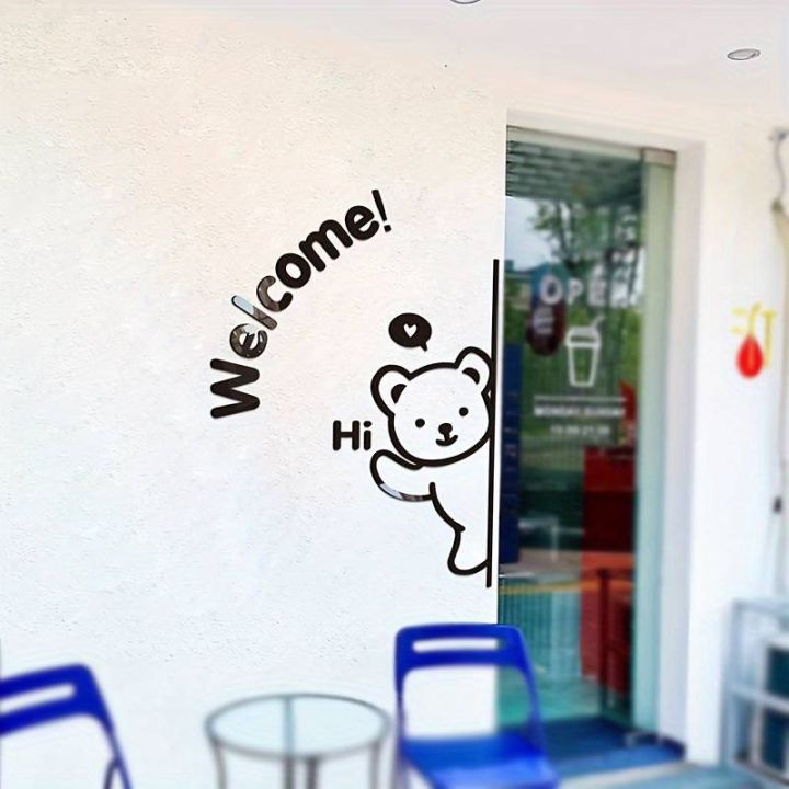 3D Wooden Welcome Panda Wall Art Panel — Modern Home Décor