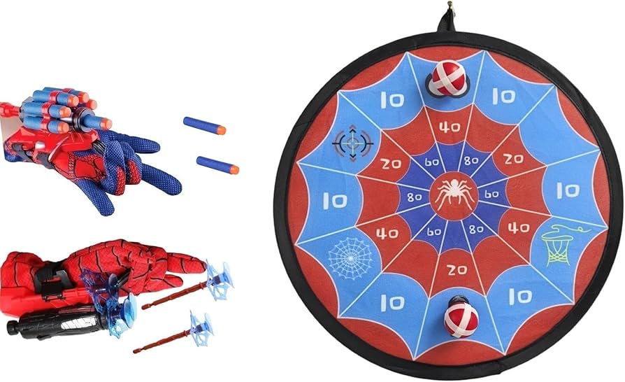 Spiderman Web Shooter Gloves Toy Set (2 Sets) — Kids Role-Play