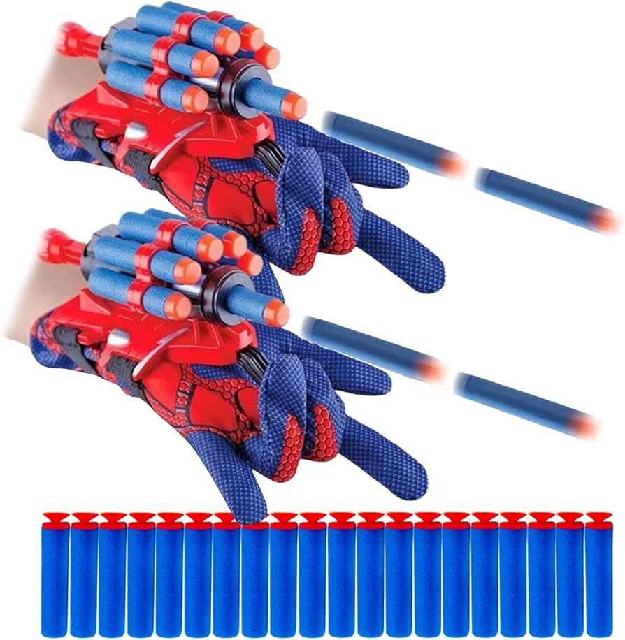Spiderman Web Gloves Dart Game Toy Set — Kids Launcher Toy