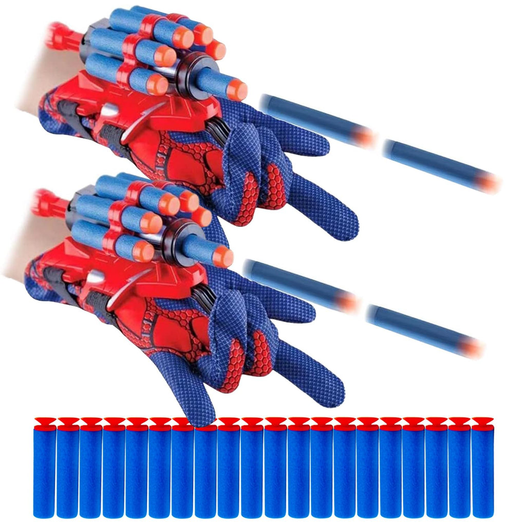 Spiderman Web Shooter Gloves Toy Set (2 Sets) — Kids Role-Play