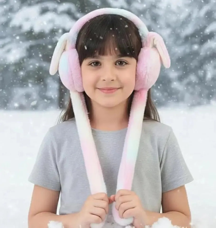 Moving Ear Plush Earmuffs — Cute Winter Warmers for Kids